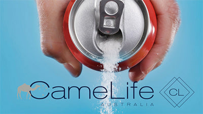 Image of a can of drink full of sugar!