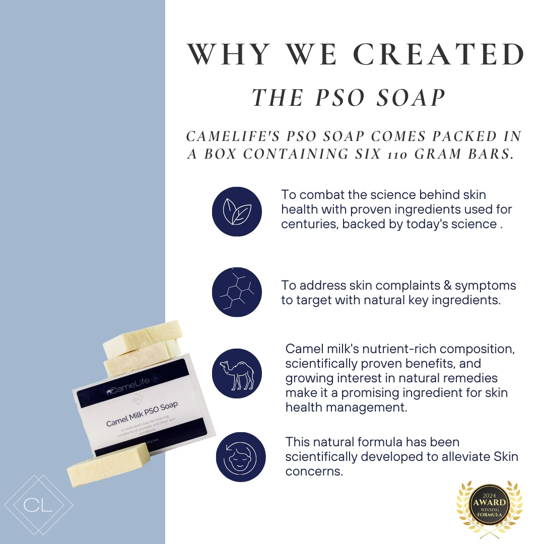 Camel Milk PSO Psoriasis Soap - 6 Bar Pack